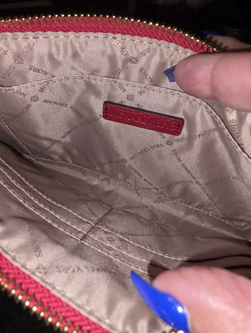 Nwt Michael Kors Wristlet Clutch Red Leather